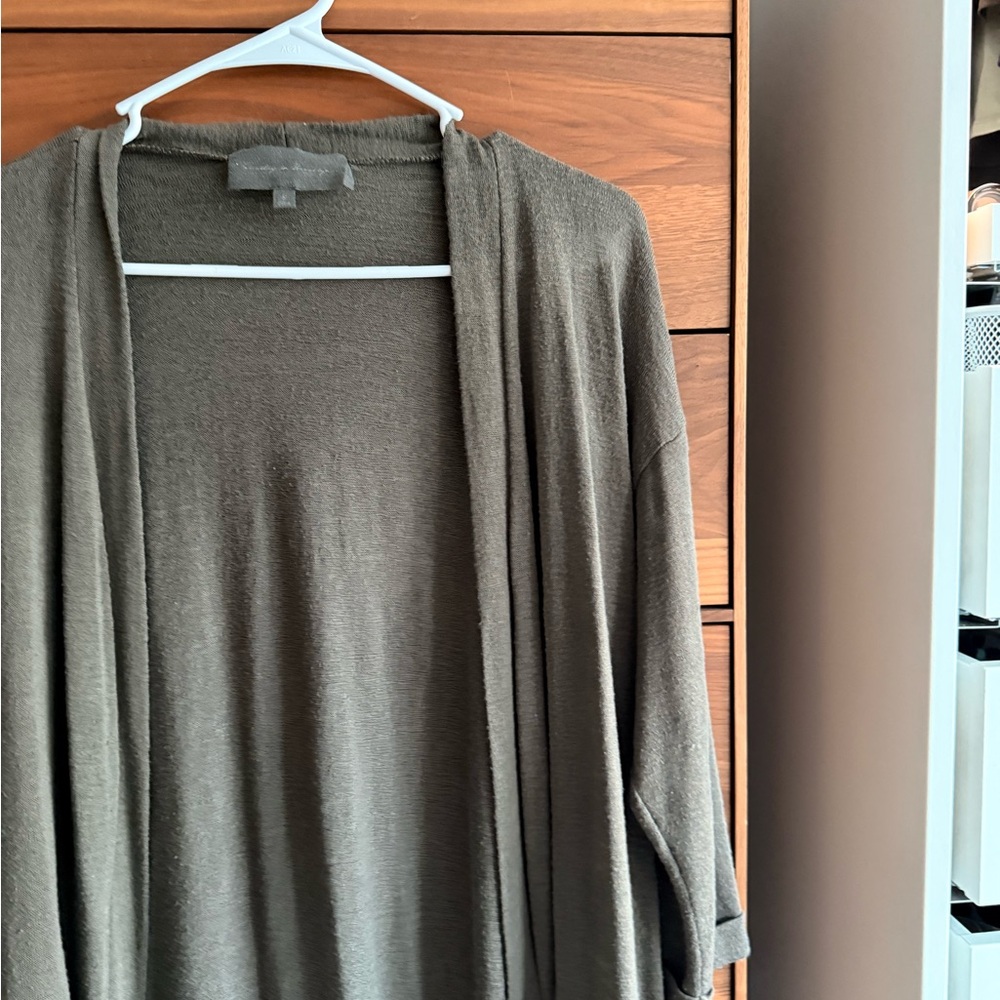 Anthropologie Sunday In Brooklyn Gray Open Front
Cardigan Women's Small - Picture 10 of 11
